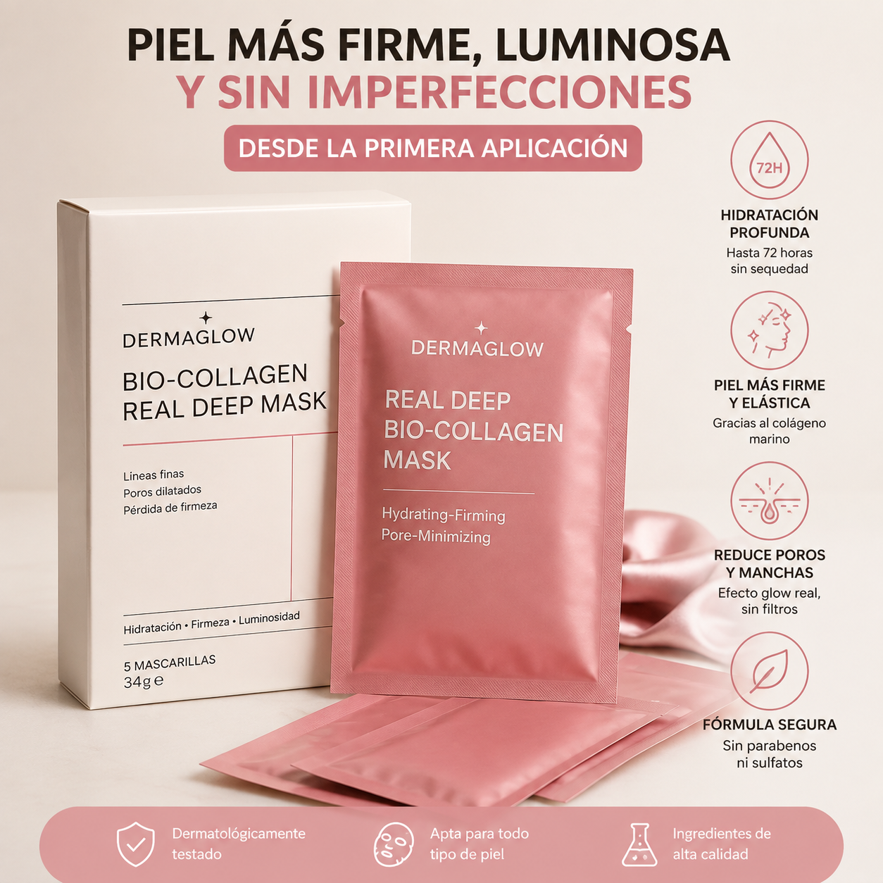 Mascarilla Biocolágeno Sakura — DermaGlow