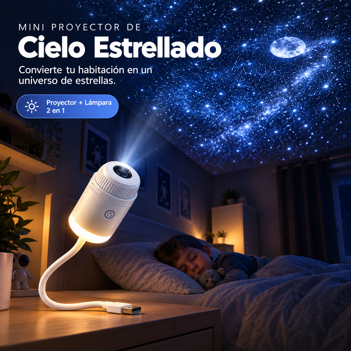 Mini Proyector de Techo Estrellado