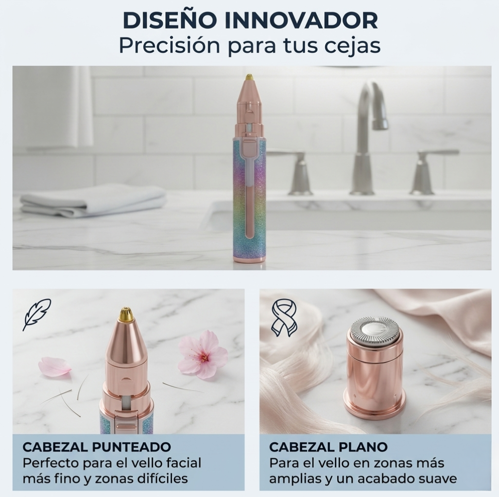 Depiladora facial de precisión indolora recargable