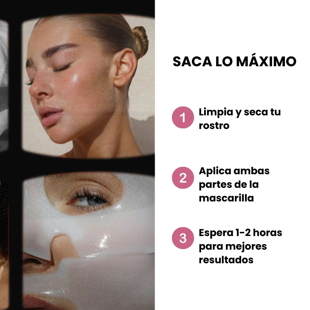 Mascarillas Biocolágeno  Incluye 5 Mascarillas
