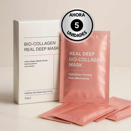 Mascarillas Biocolágeno  Incluye 5 Mascarillas